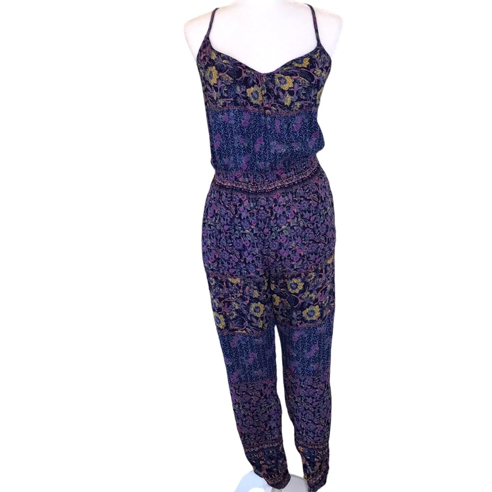 Billabong Floral Jumpsuit Sz S